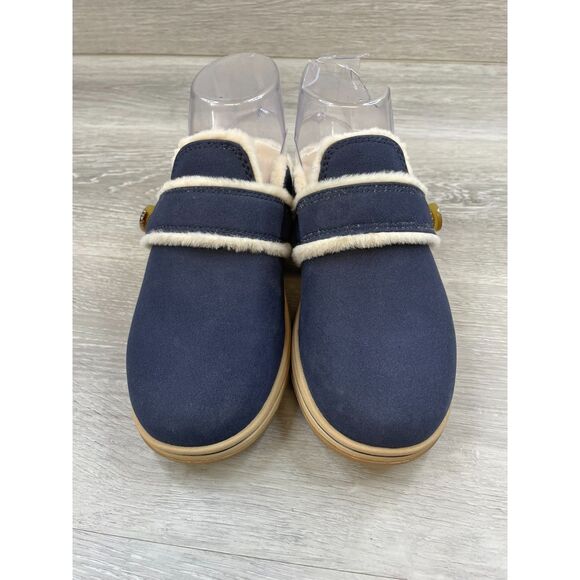 Clarks Breeze Cross Women's Mule Clog Slipper Slip-On Leather US 6 Blue Shoes - Picture 2 of 11